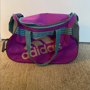 Adidas Gym Bag in Purple and Blue